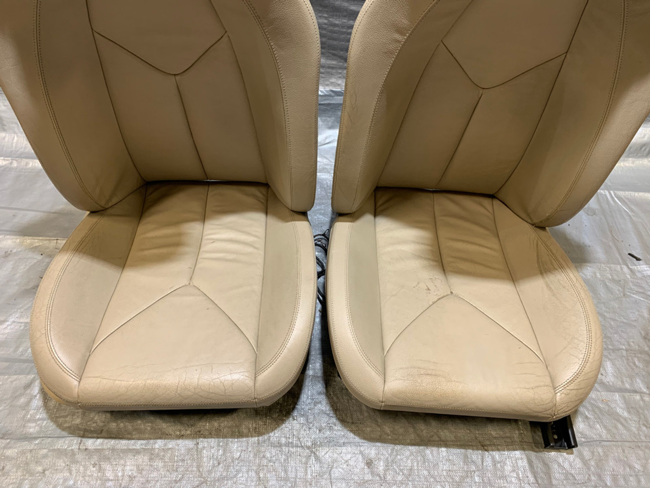 2005-2006 Mercedes Benz SLK R171 Black Nappa Leather Seats / Pair / SK211 -  Redline Auto Parts