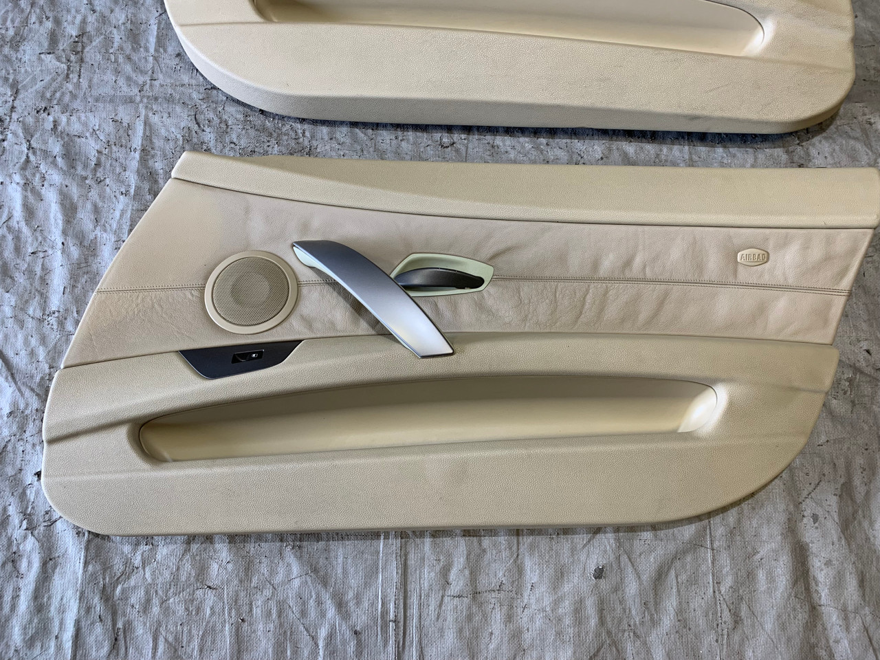 2003-2008 E85 E86 BMW Z4 Leather Door Panels / Oregon Beige / Pair
