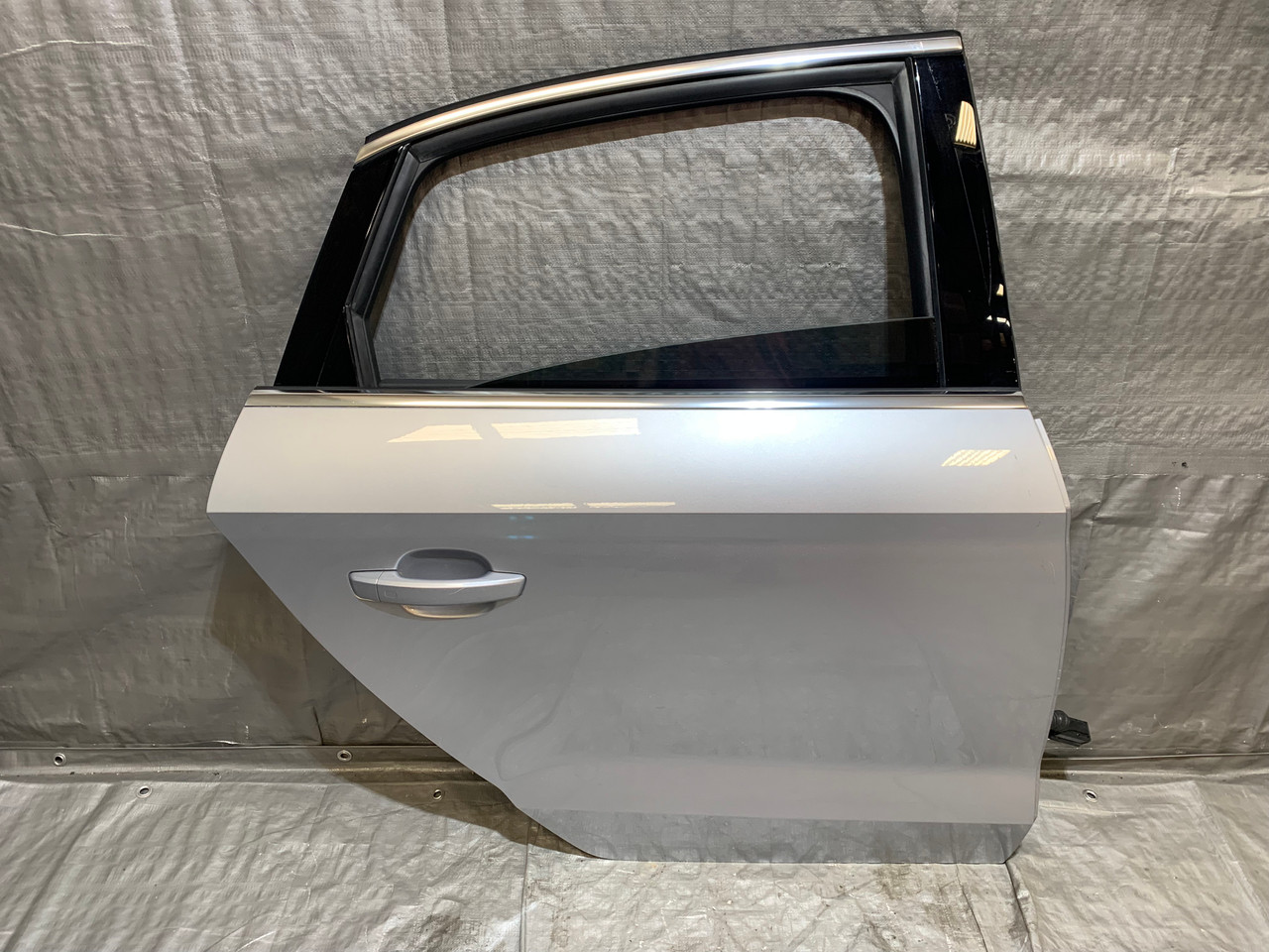 2015-2018 Audi S3 Passenger Side Rear Door Assembly / Ice Silver