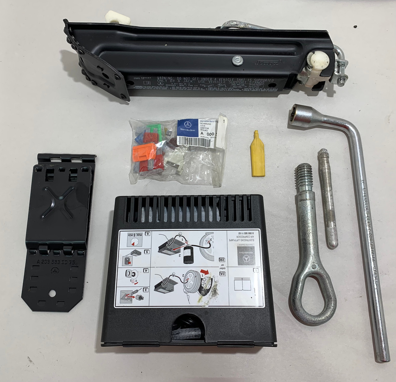 2005-2011 Mercedes Benz SLK Emergency Tool Kit w/ Tire Compressor