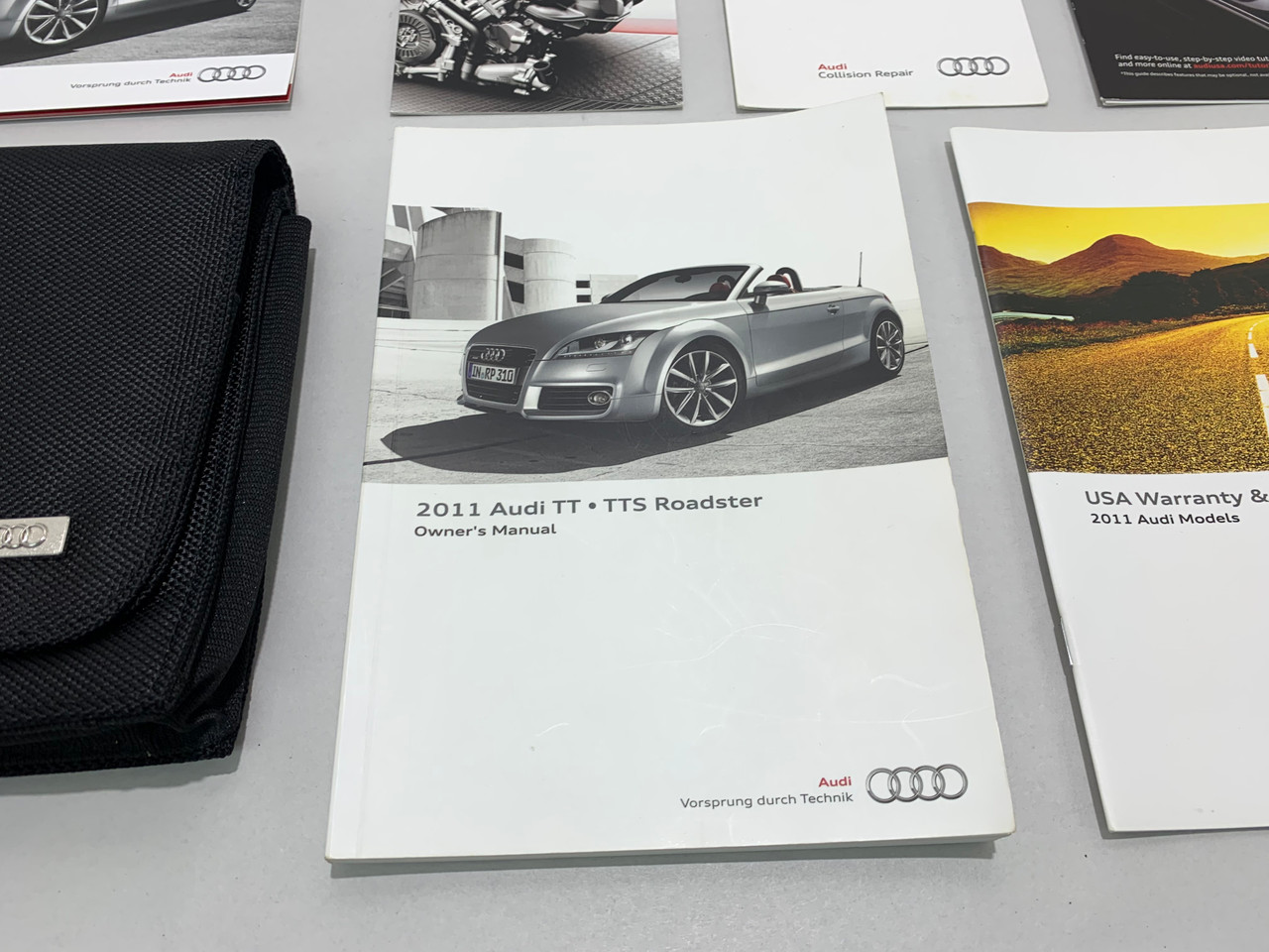 2011 Audi TT Quattro Convertible Factory Owner's Manual w/ Case