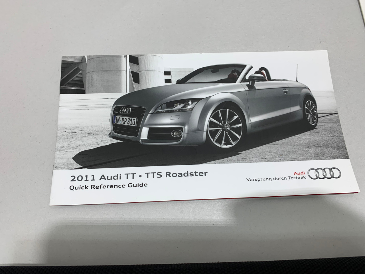 2011 Audi TT Quattro Convertible Factory Owner's Manual w/ Case