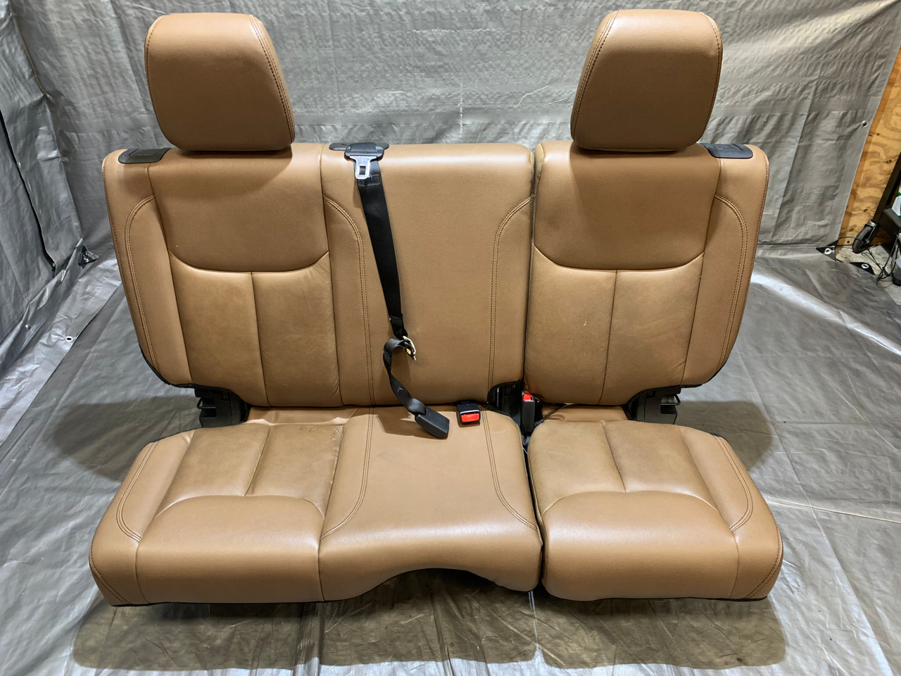 2013-2018 Jeep Wrangler JK Unlimited 4DR Dark Saddle Leather 60/40 Rear  Seat *SMOKE ODOR* / JK007 - Redline Auto Parts