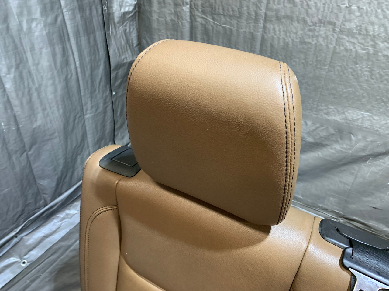 2013-2018 Jeep Wrangler 4DR Redline Leather Seat - Dark Saddle / Unlimited Auto 60/40 Parts JK Rear ODOR* JK007 *SMOKE