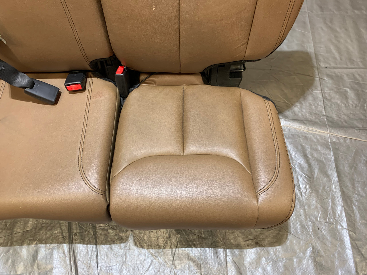 4DR Dark Unlimited - / JK007 Jeep Seat Saddle Wrangler Parts Rear JK 60/40 *SMOKE 2013-2018 Leather ODOR* Redline Auto