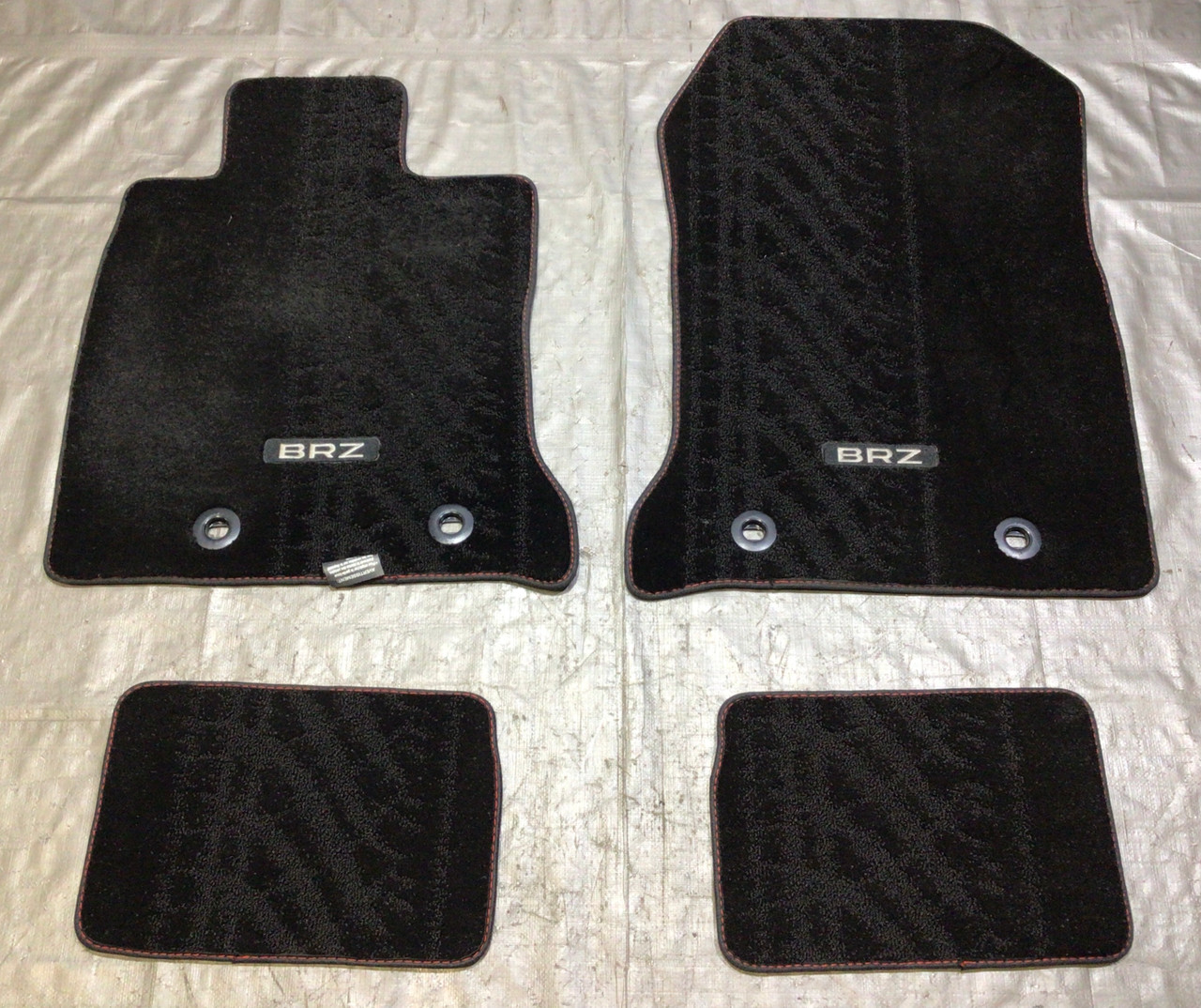 2022-2023 Subaru BRZ OEM Carpet Floor Mats / Red Stitching / FB202