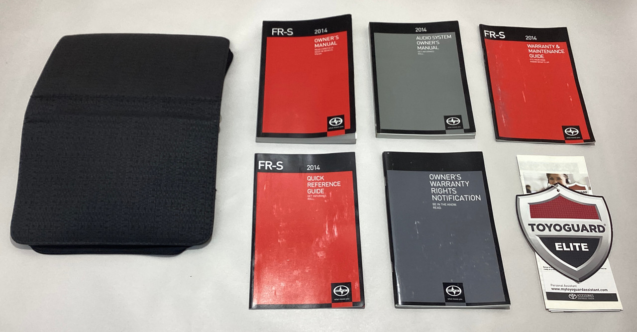 2014 Scion FRS Factory Owner's Manual w/ Case / FB038 - Redline
