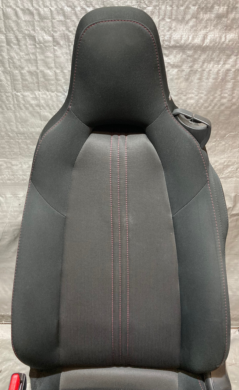 2016-2018 Mazda Mx5 Miata OEM Black Cloth Seats w/ Red Stitching