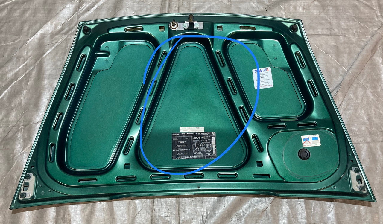 1997-2004 Porsche 986 Boxster S Rear Trunk Lid Panel / Rain Forest