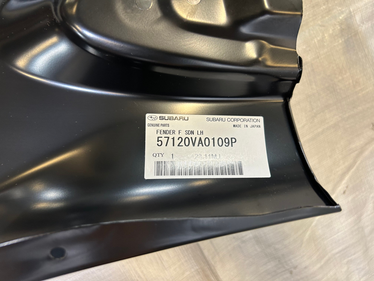 2015-2021 Subaru WRX STI Driver Side Fender Panel / NEW OEM