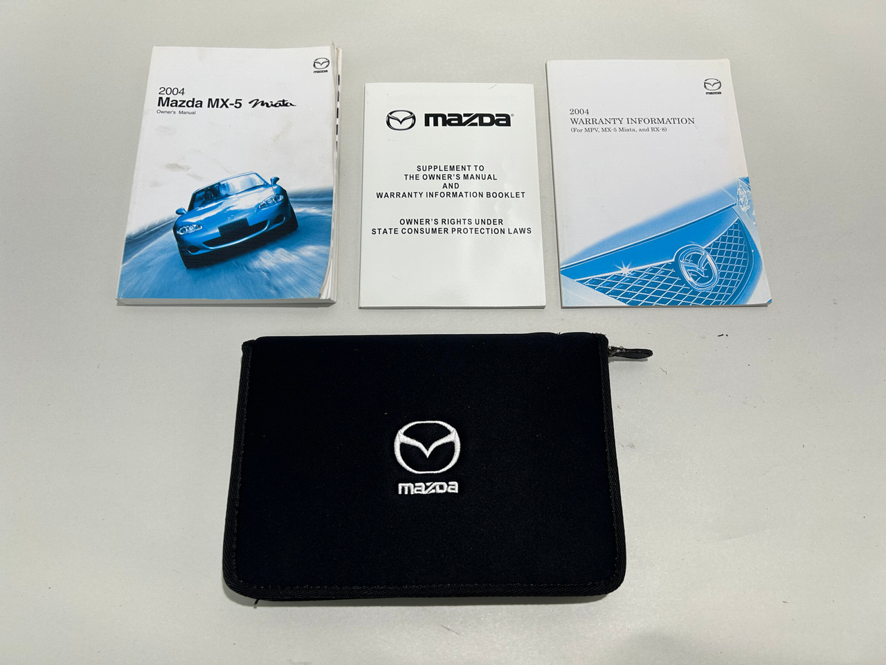 2004 Mazda Miata Factory Owner's Manual w/ Case / NB209 - Redline