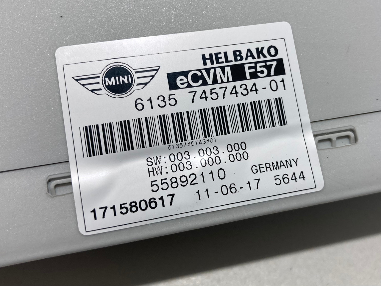 2016-2022 Mini Cooper F57 Convertible Top Control Module