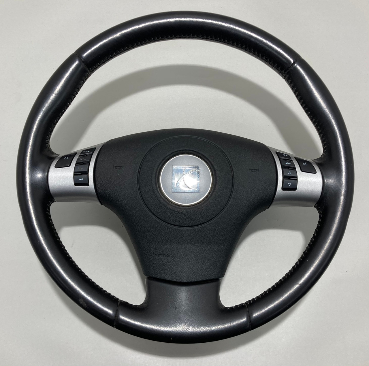2007-2009 Saturn Sky Black leather Steering Wheel w/ Airbag / OEM