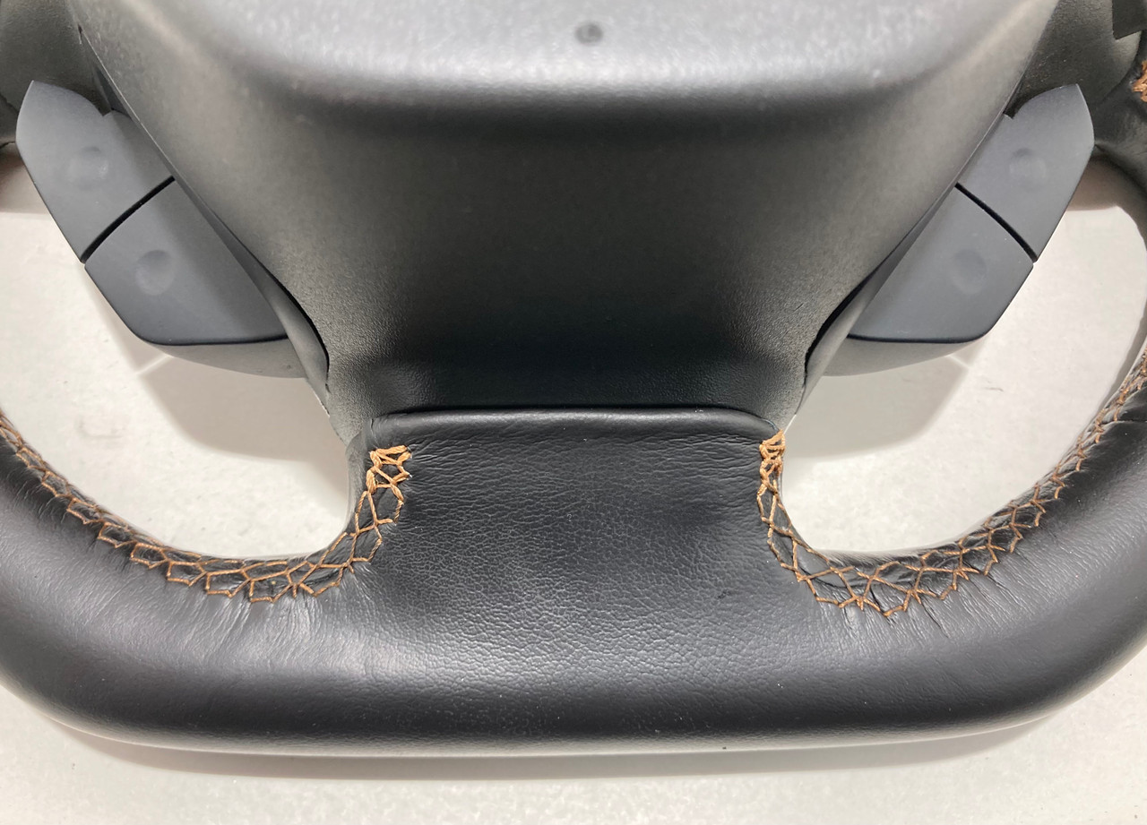 2015-2017 Chevrolet C7 Corvette Stingray Black Leather Flat Bottom