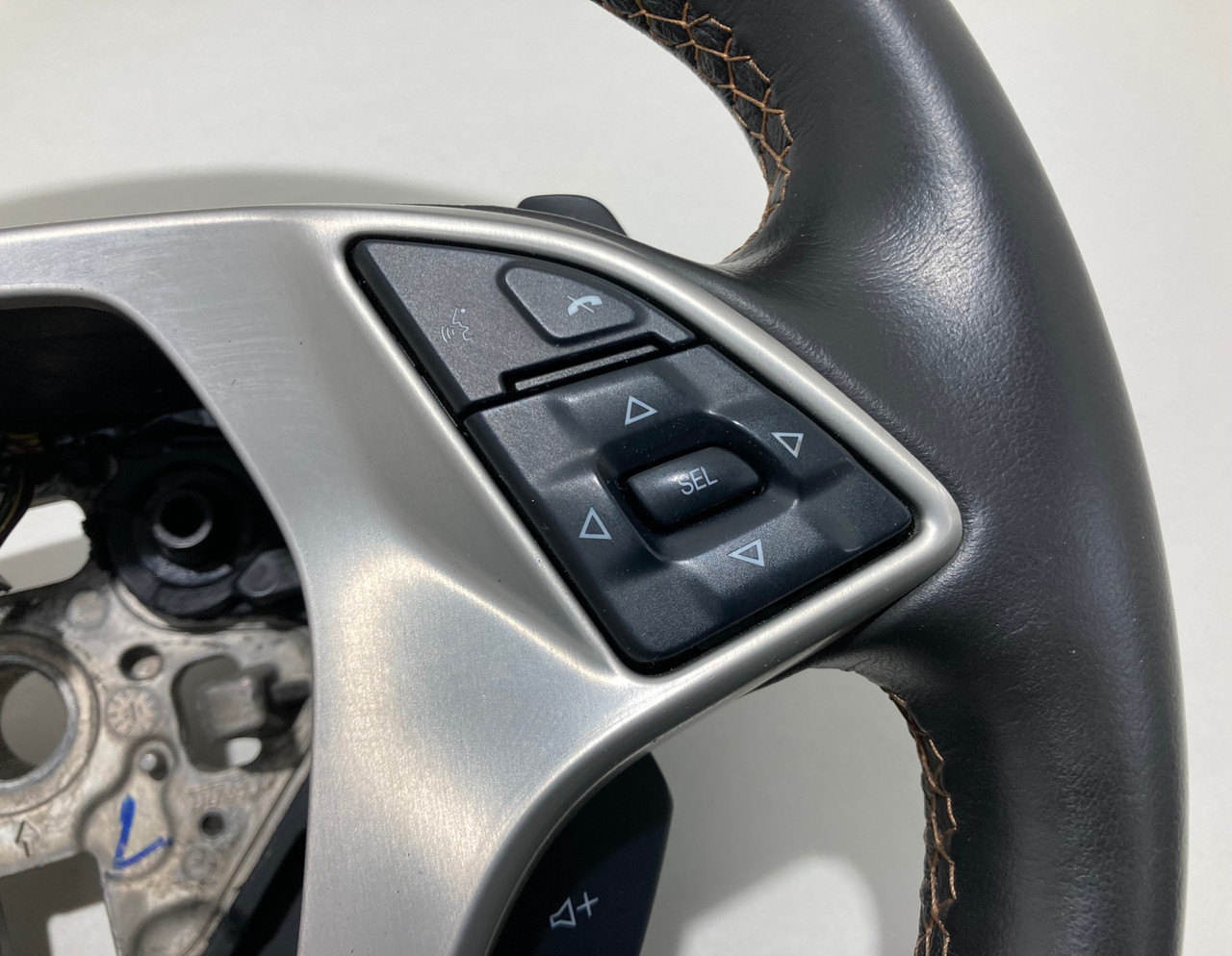2015-2017 Chevrolet C7 Corvette Stingray Black Leather Flat Bottom
