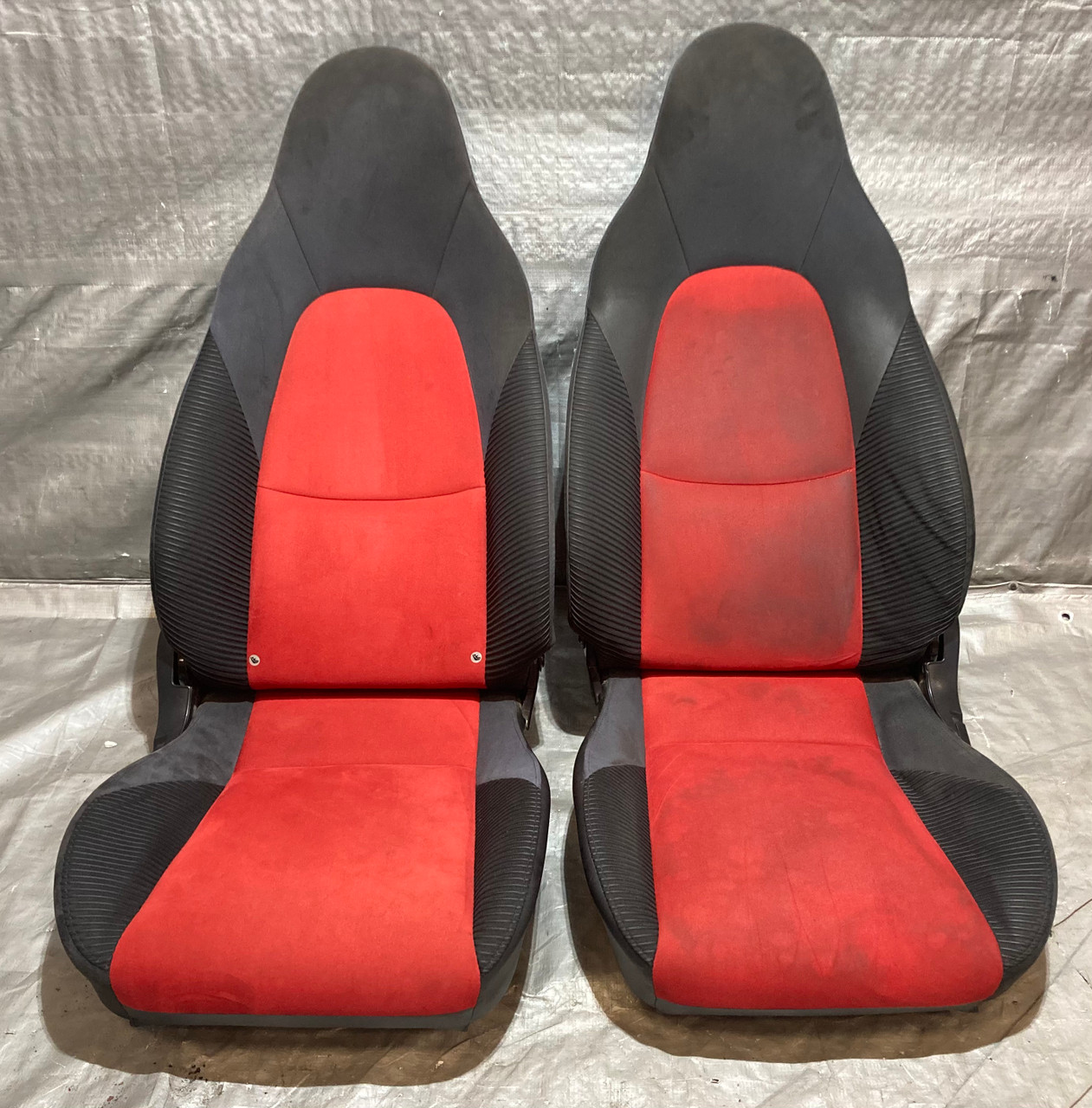 2004-2005 Mazdaspeed Black / Red Cloth Seats / Pair / NB219