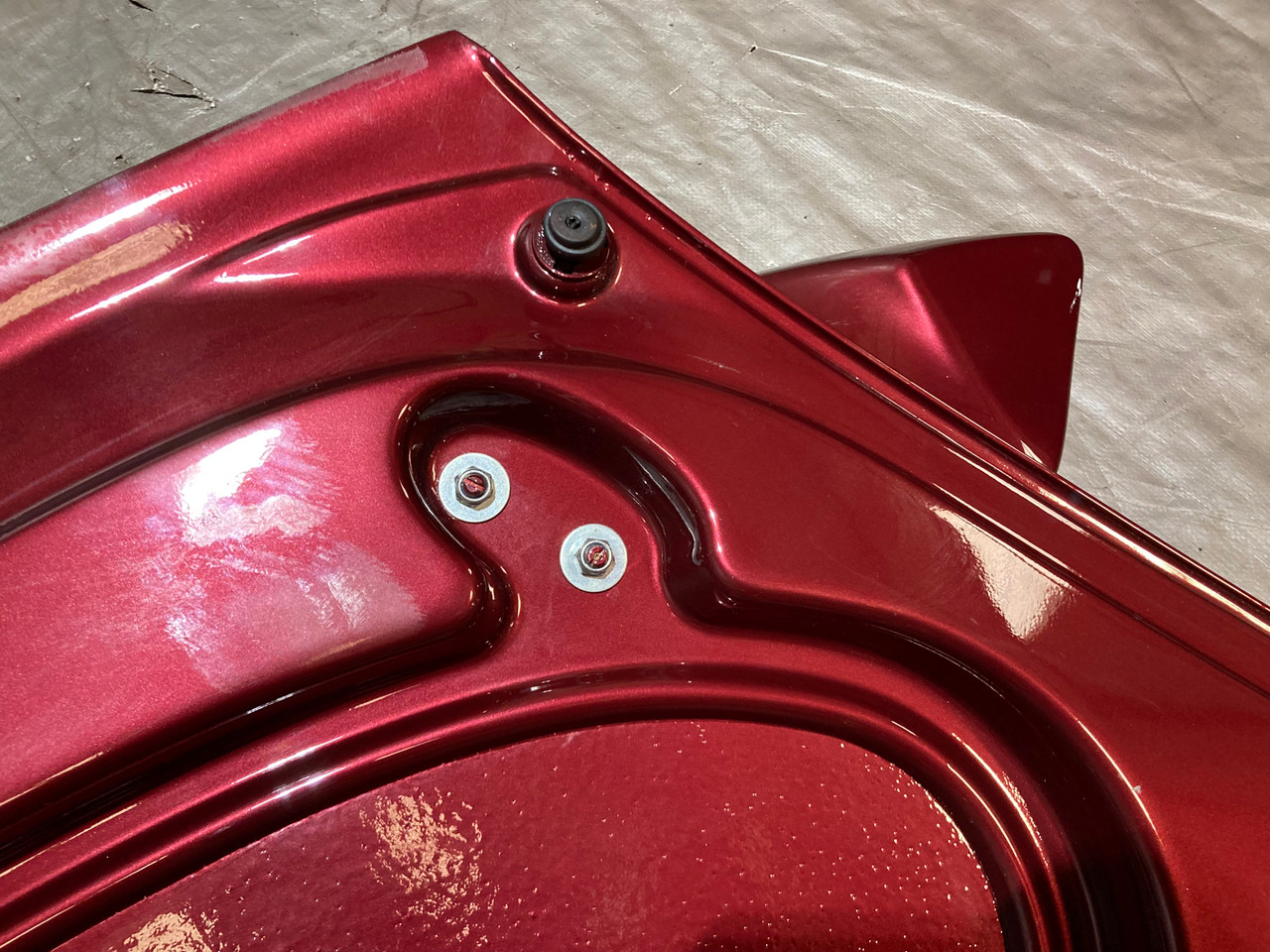 金属製ボディパーツ 赤と銀のテクスチャー 1997-2002 Porsche 986 Boxster Base Aero Kit Trunk Lid w/ Spoiler