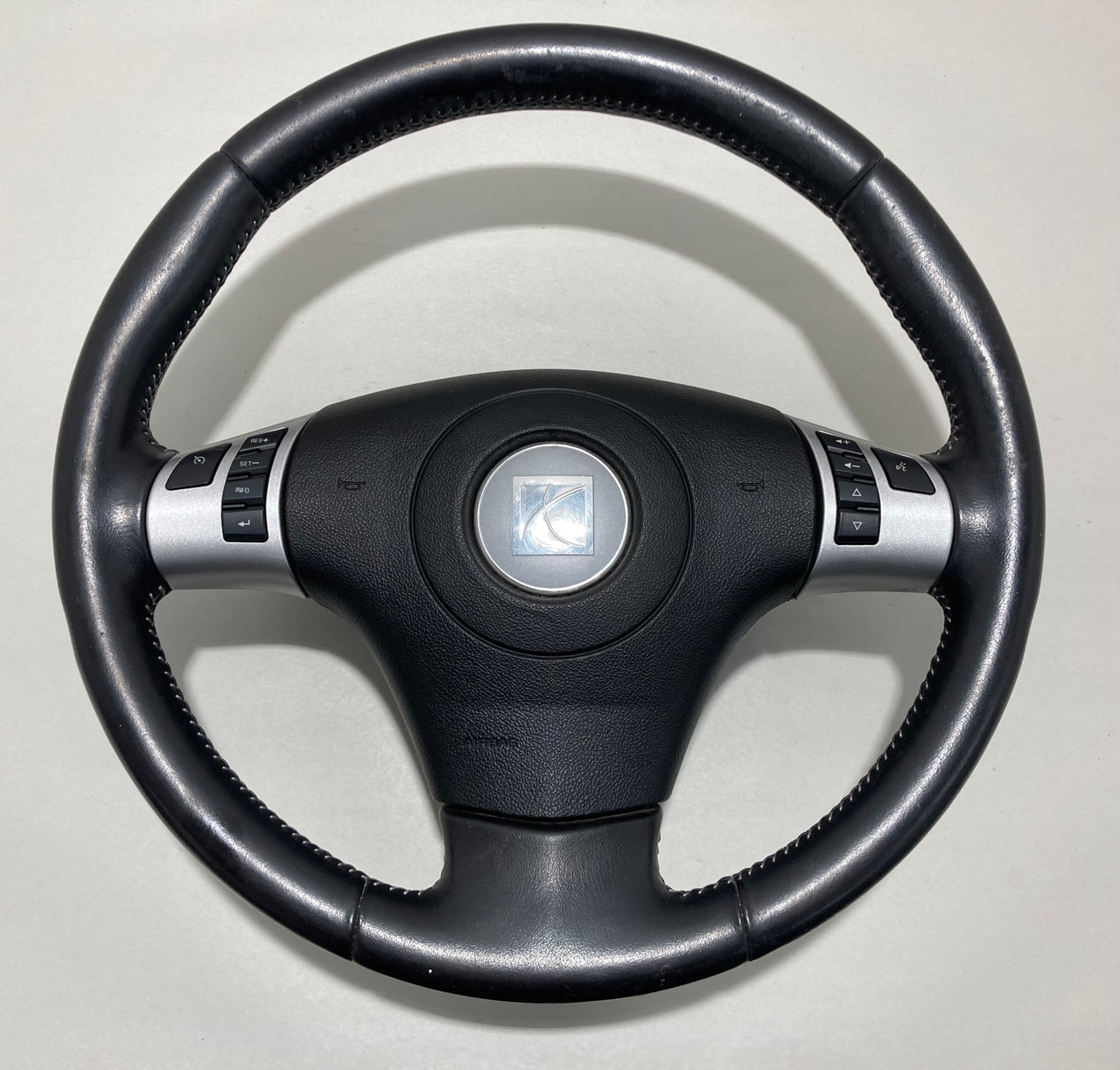 2007-2009 Saturn Sky Black leather Steering Wheel w/ Airbag