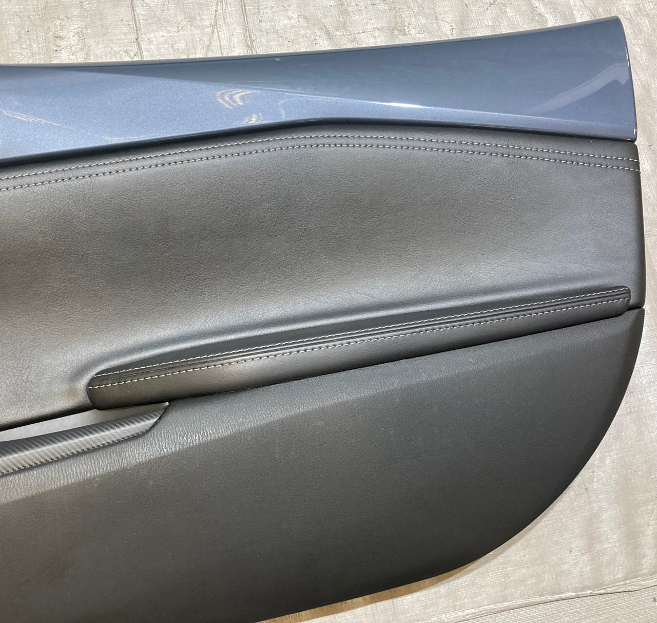 Leather Jutti グレー 2019-2023 Mazda Mx5 Miata Interior Door Panels w/ Trim / Polymetal