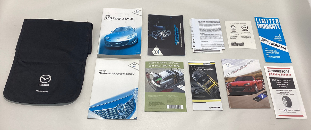 2012 Mazda Miata Factory Owner's Manual w/ Case / NC094 - Redline