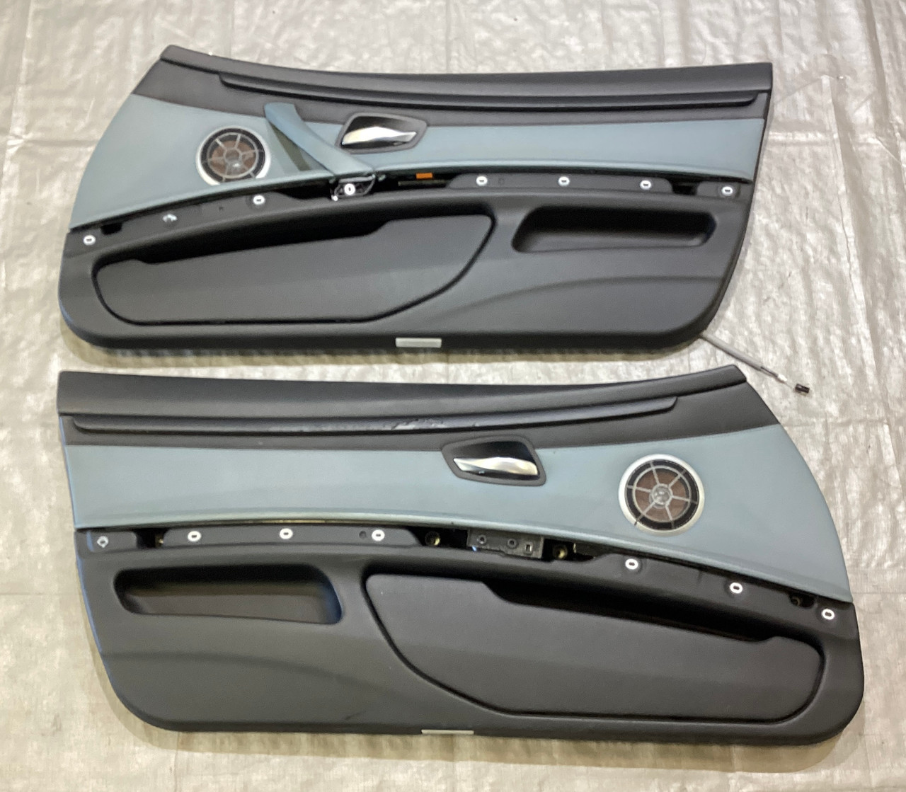 2008-2013 E93 BMW M3 Convertible Interior Door Panels / Palladium Leather / Pair / E9M05