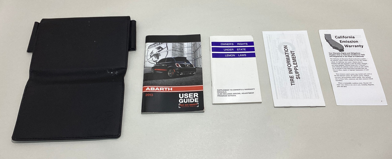 2013 Fiat 500 Abarth Owner's Manual w/ Case / F5022