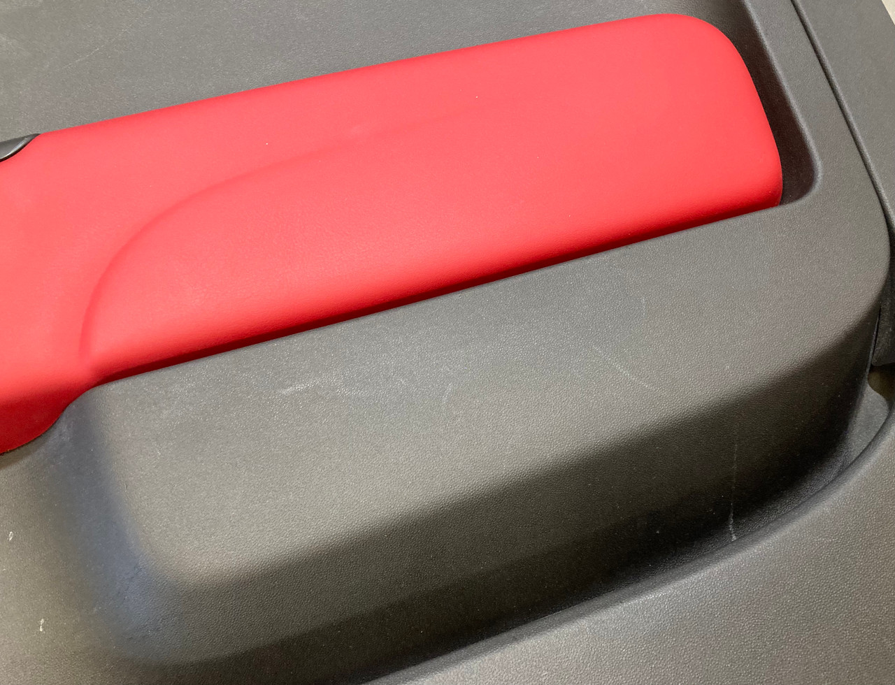 2012-2016 Fiat 500 Abarth Interior Door Panels w/ Red Leather Trim