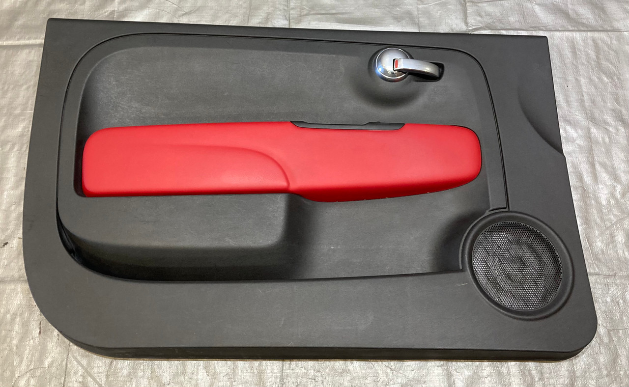 2012-2016 Fiat 500 Abarth Interior Door Panels w/ Red Leather Trim