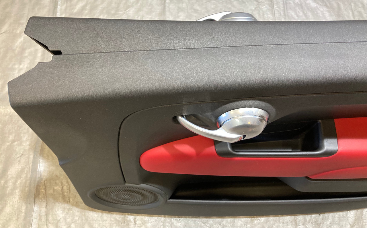 2012-2016 Fiat 500 Abarth Interior Door Panels w/ Red Leather Trim