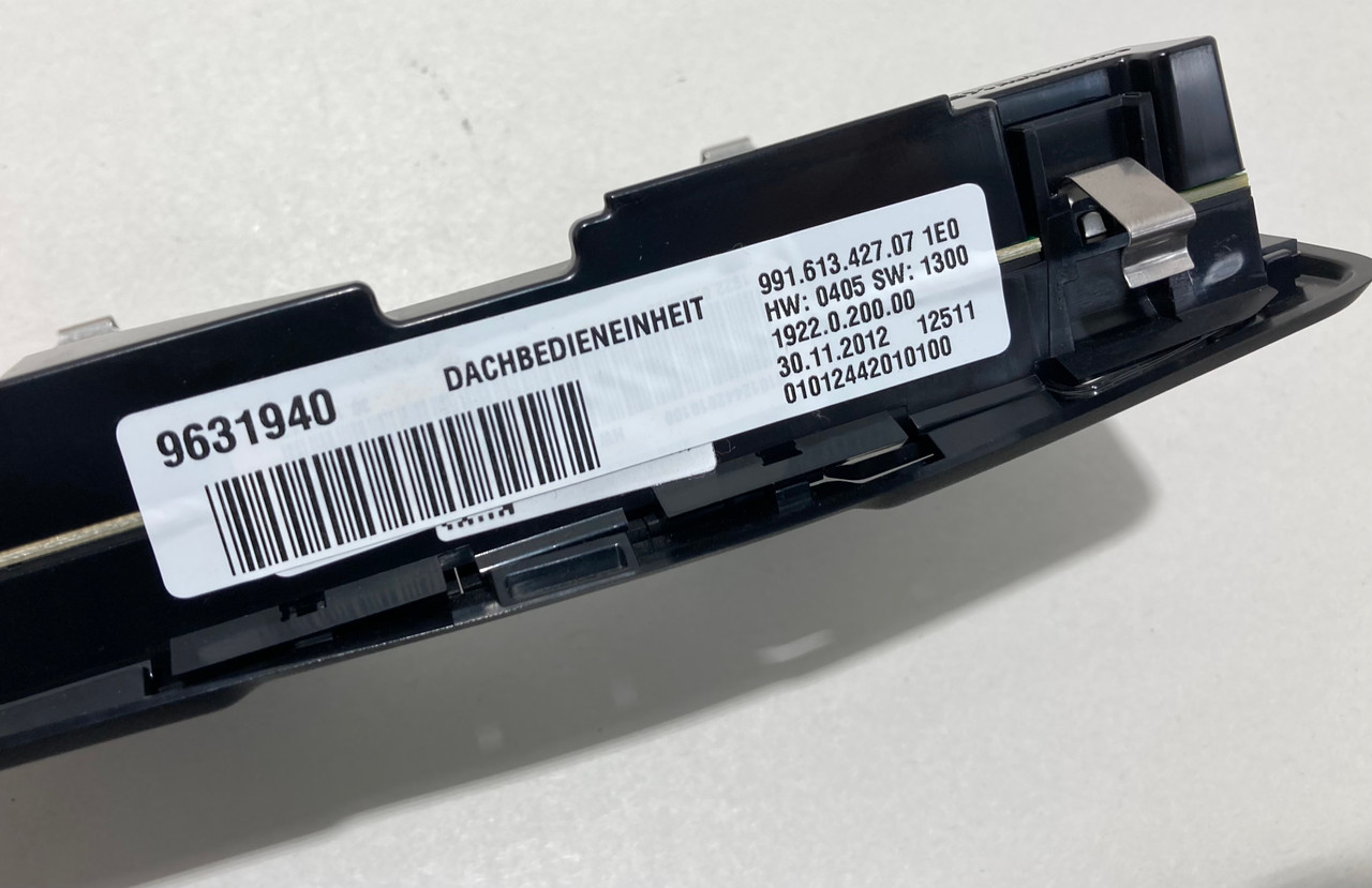 2013-2016 Porsche 991 911 Convertible Dome Light Panel w/ Homelink