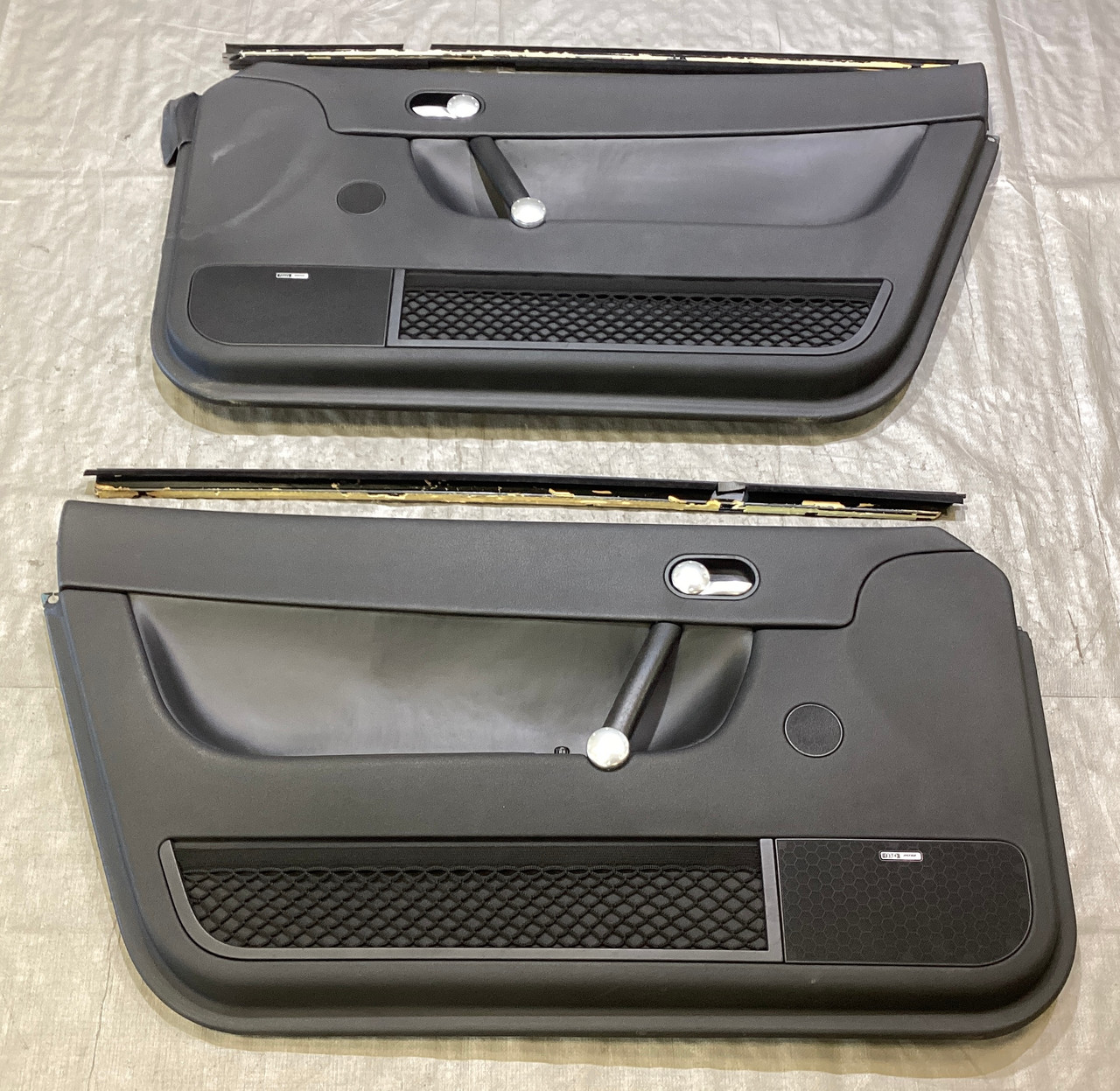 2000-2006 Audi TT Interior Door Panels / Pair / Black Leather