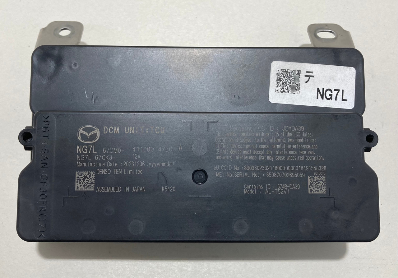 2024 Mazda Mx5 Miata Data Communication / Telematics Control