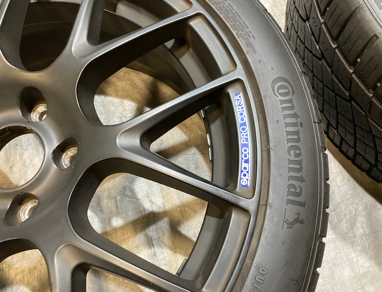 DAMAGED* Set of 4 Sparco Pro Corsa Wheels Rims w/ Tires / 18x8