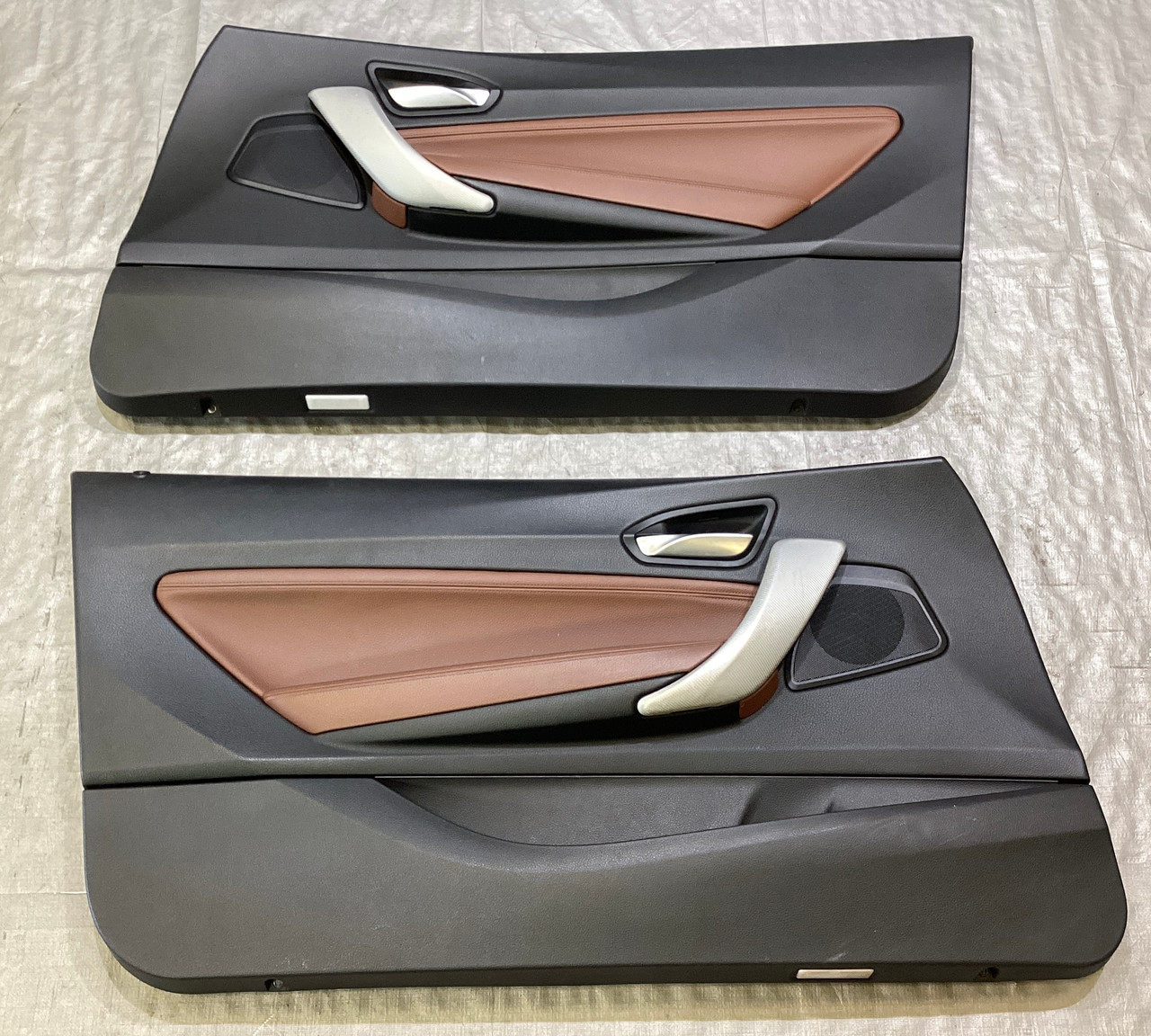2014-2020 BMW 2 Series Coupe Interior Door Panels / Terra Dakota Leather / Pair / B2007