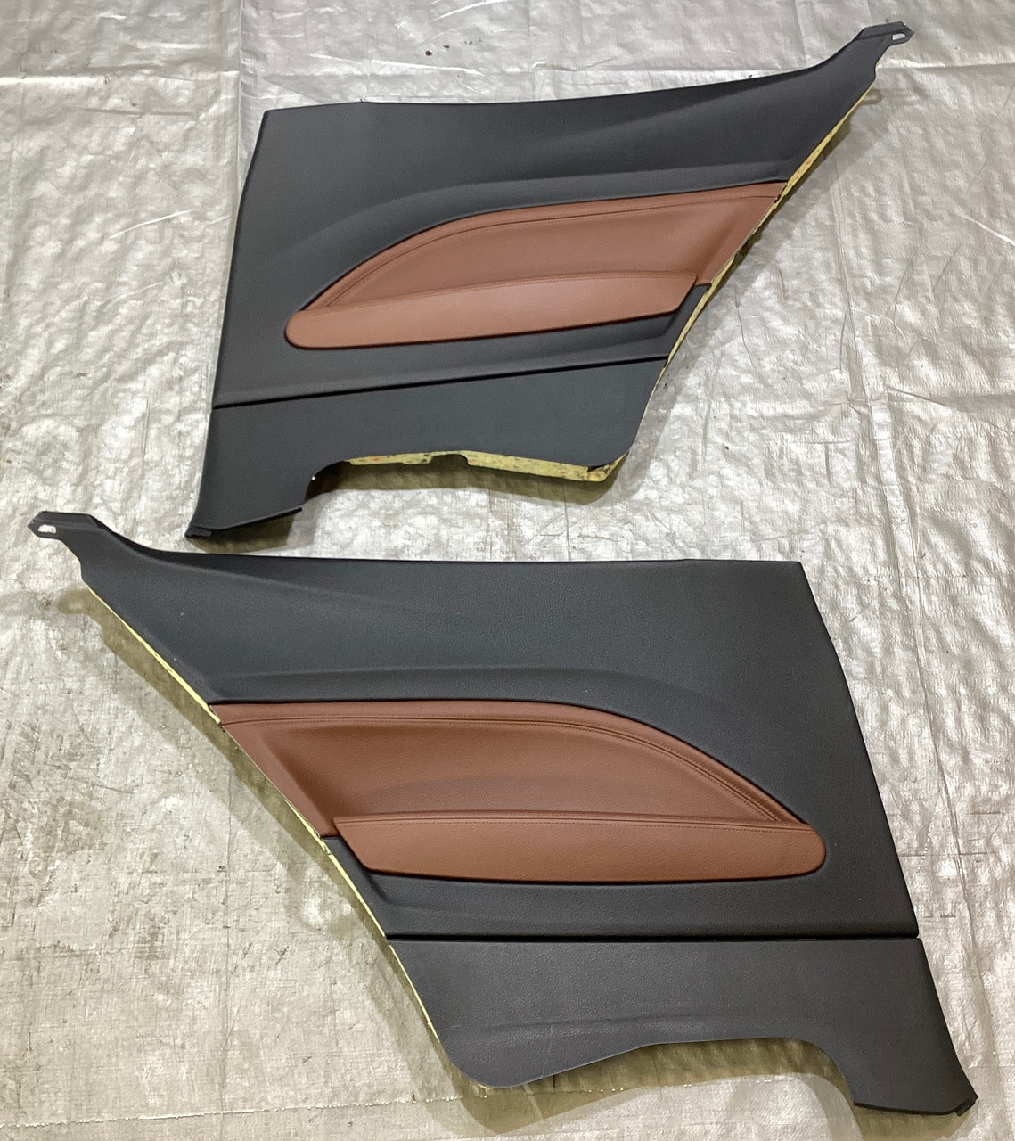 2014-2020 BMW 2 Series Coupe Rear Interior Quarter Panels / Terra Dakota Leather / Pair / B2007