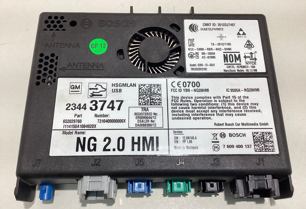 2014 Chevrolet C7 Corvette NG 2.0 HMI Module / 2344347 / C7007