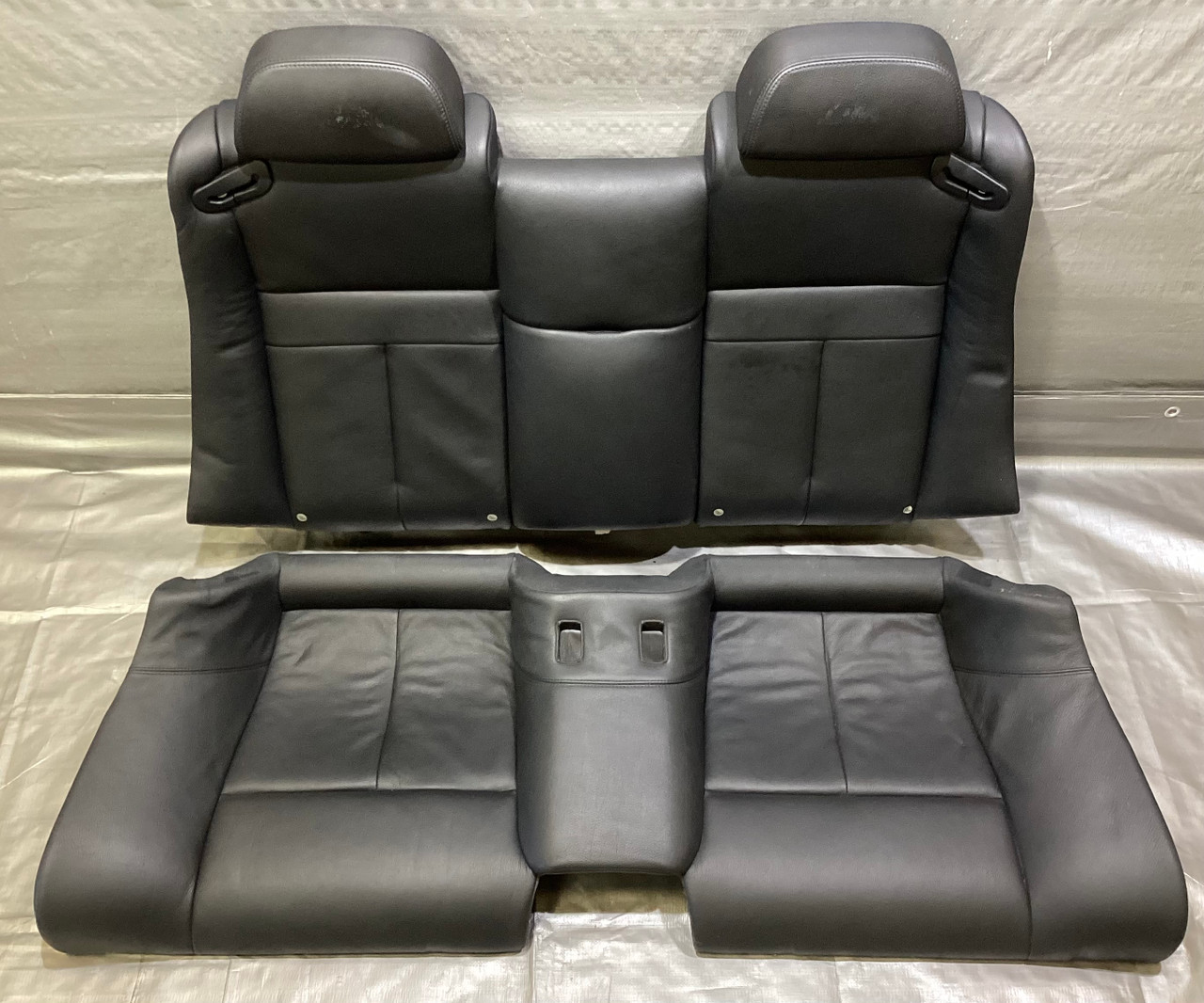 2006-2007 BMW M6 Black Merino Leather Rear Seat Set / Upper / Lower / M6005