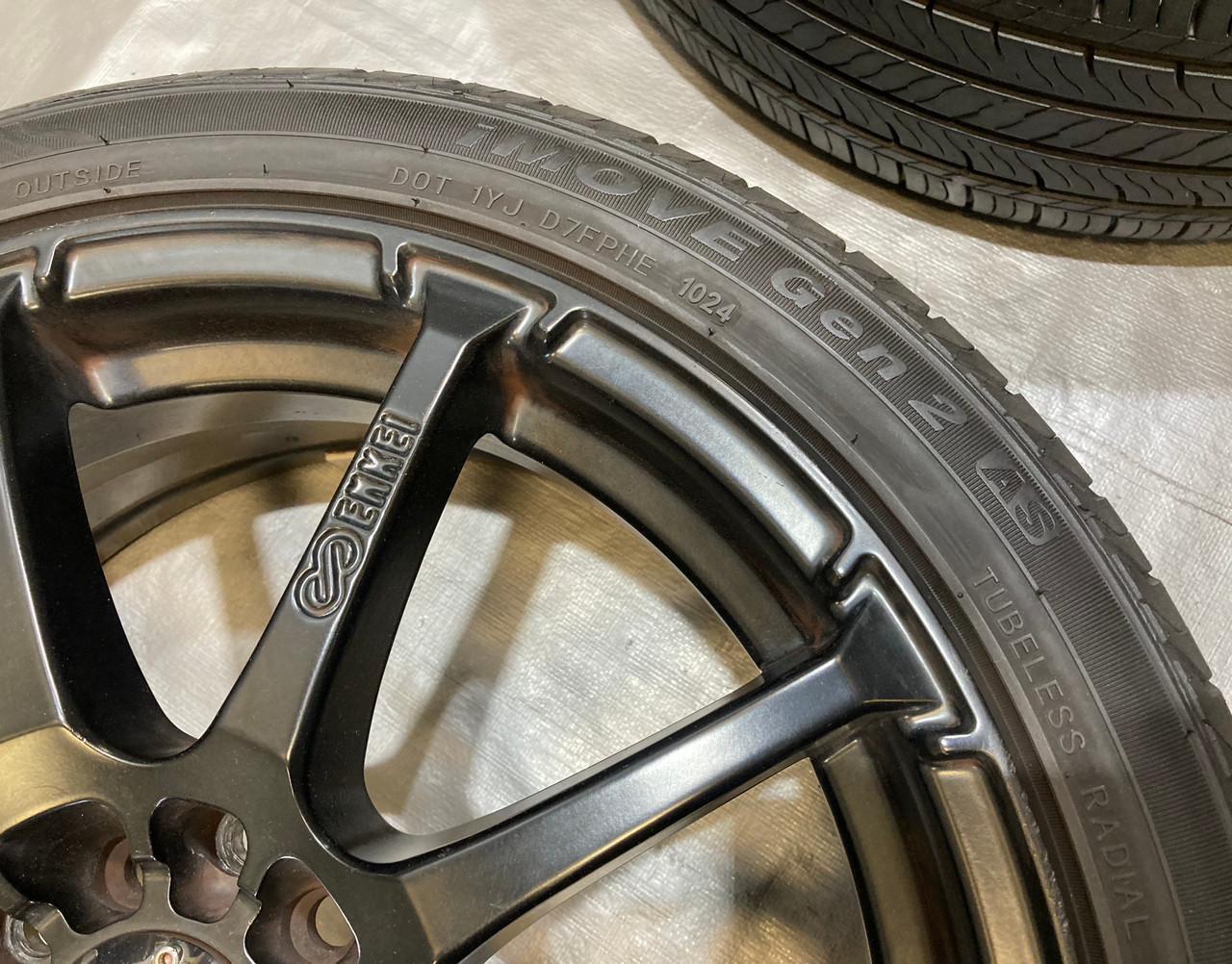 Set of 3 Enkei EDR9 Wheels Rims w/ Tires / 17x7