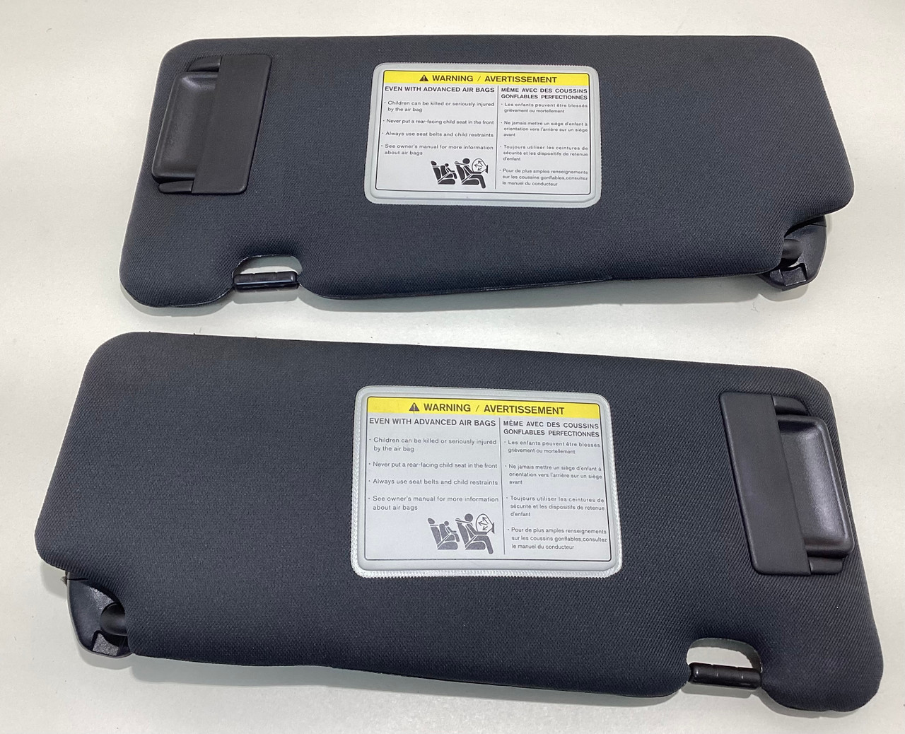2009-2020 Nissan 370Z Coupe Interior Sun Visors / Pair / Black