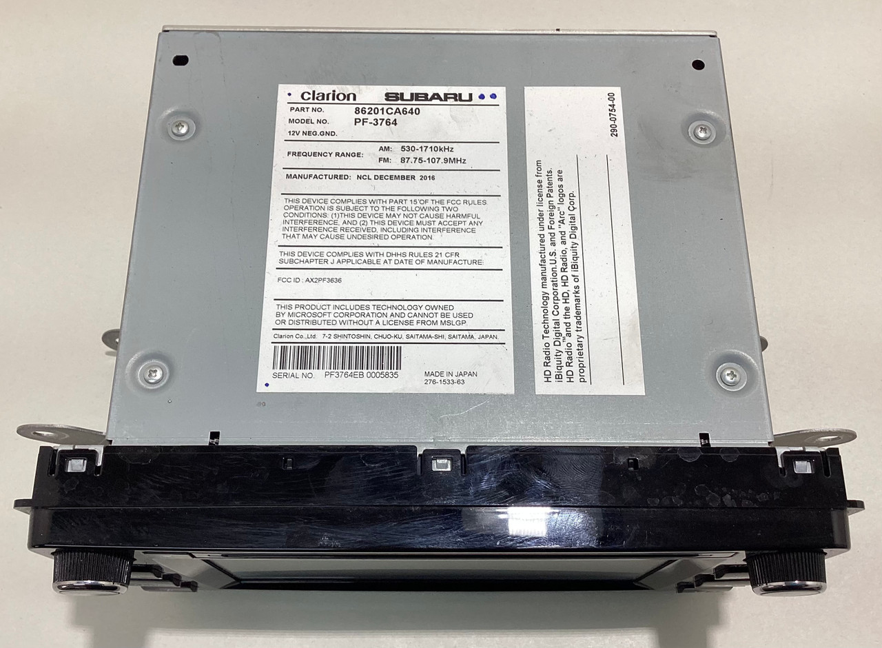 2017 Subaru BRZ Clarion Touch Screen Radio Head Unit / CA645UL