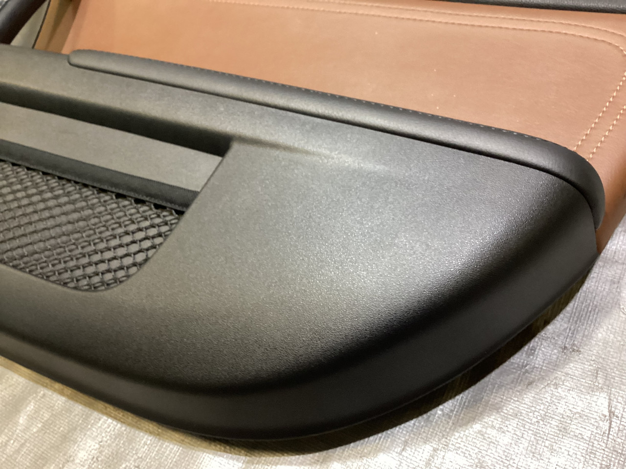 2009-2015 Mazda MX5 Miata Leather Door Panels / Spicy Mocha / Pair