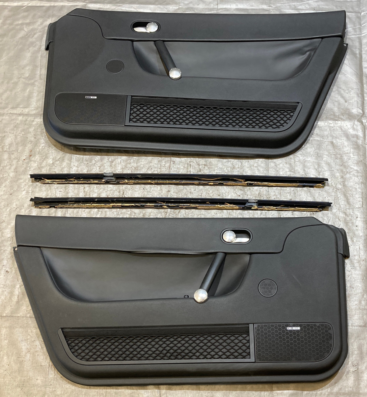 2000-2006 Audi TT Interior Door Panels / Pair / Black Leather