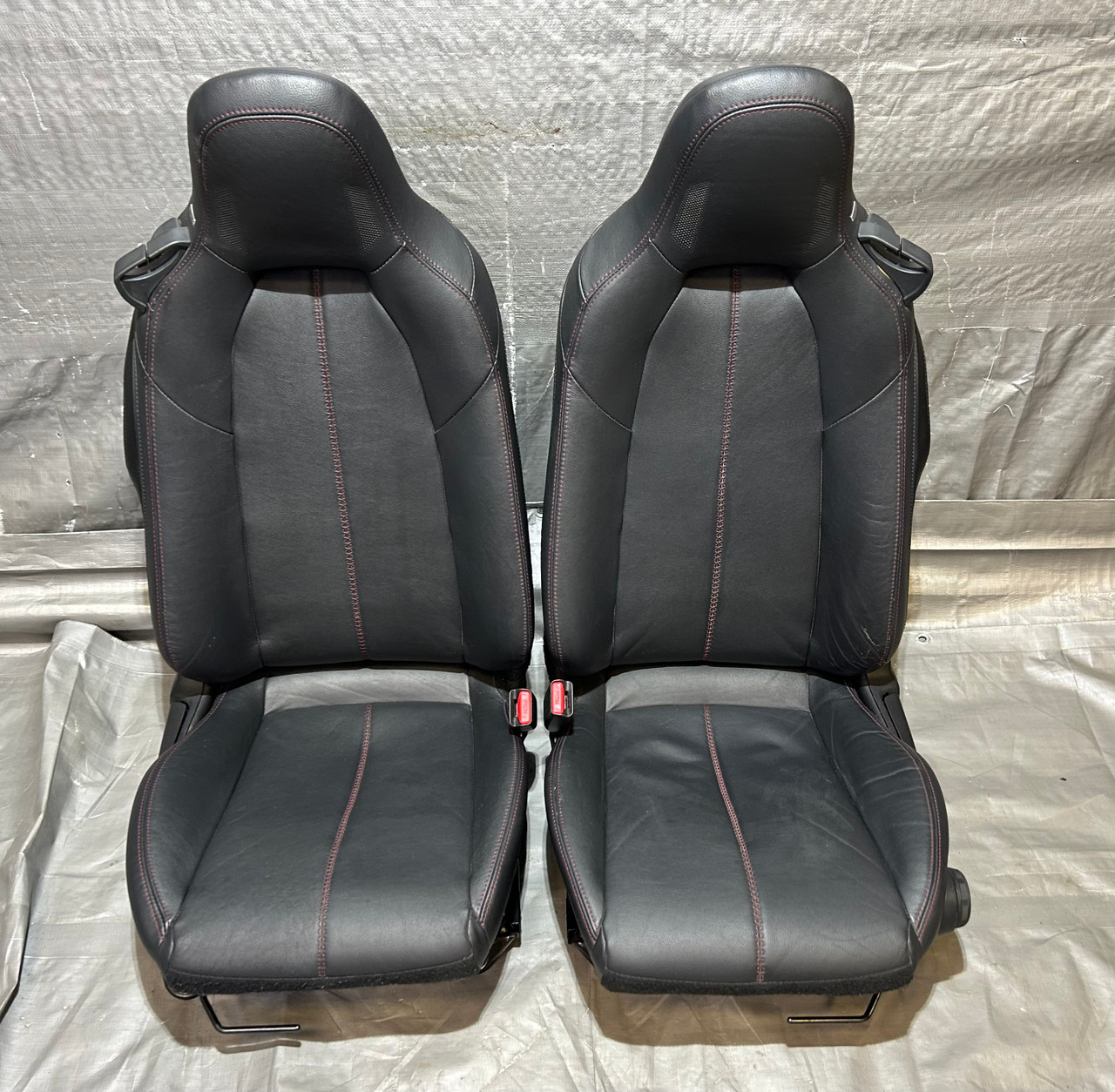 たね 2016-2023 Mazda Mx5 Miata GT Black Leather Seats / Pair / ND049
