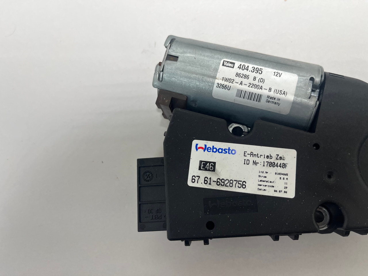 2002-2006 Mini Cooper R50 R53 Hatchback Sunroof Actuator Motor