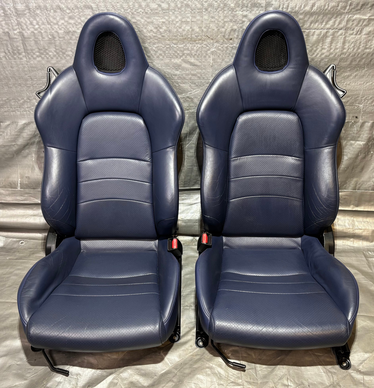 2000-2005 Honda S2000 OEM Blue Leather Seats / Pair / HS008