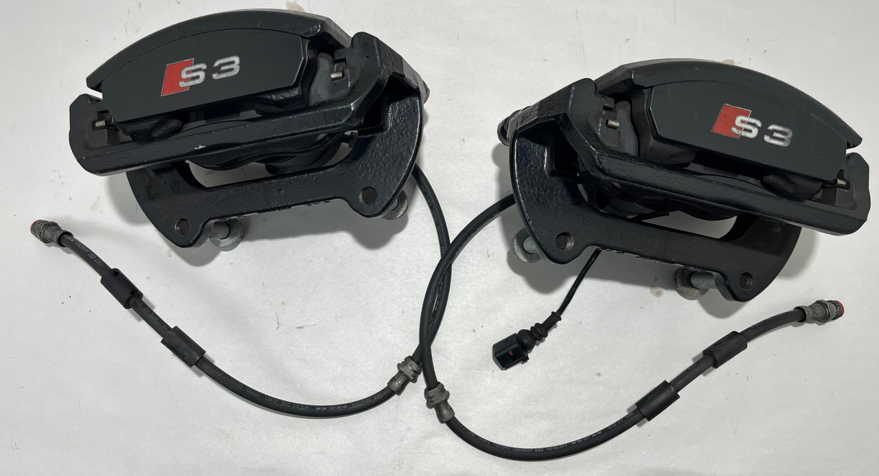 2015-2020 Audi S3 340mm Front Brake Calipers / Pair / Black / 66K