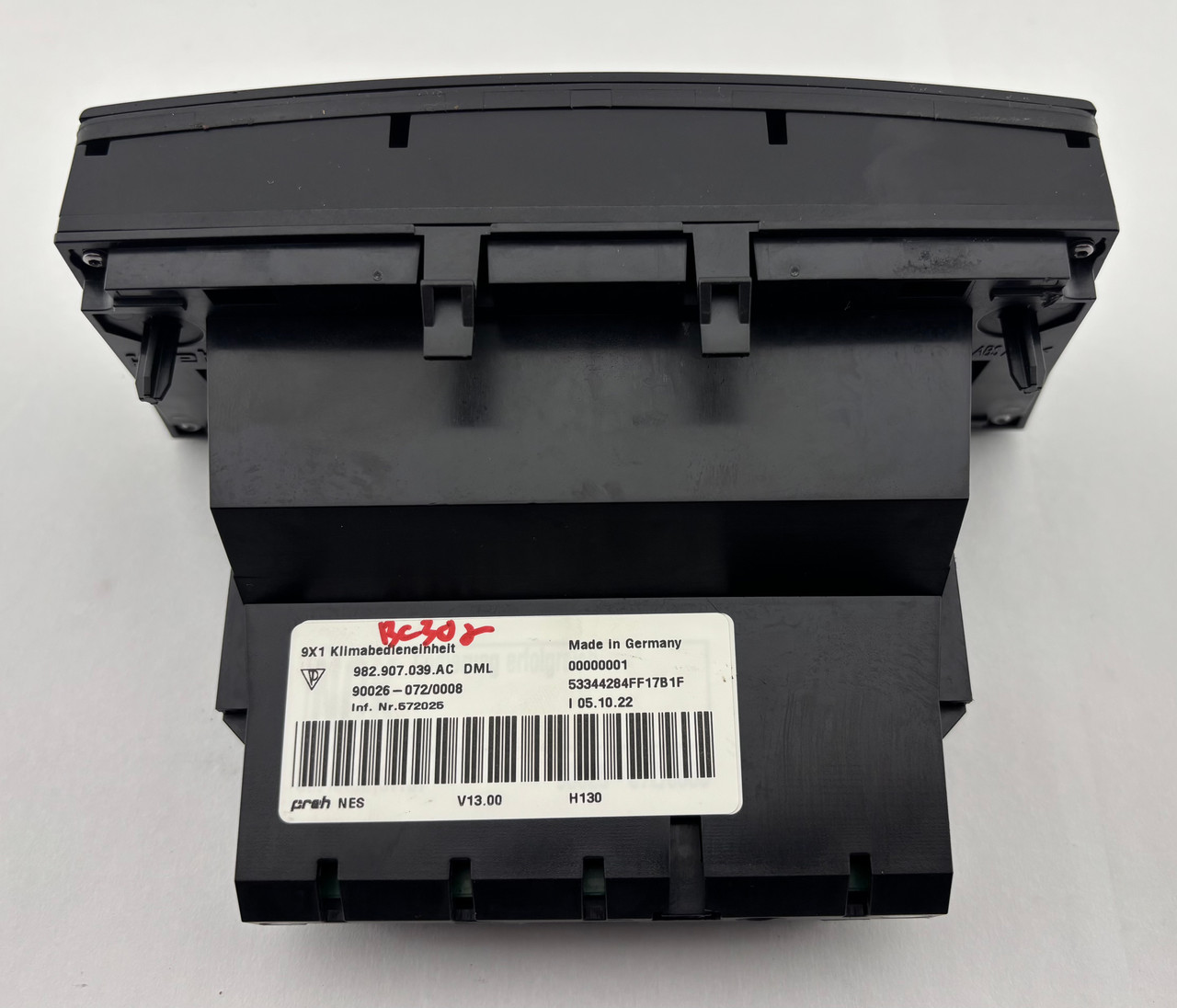 2017-2019 Porsche 718 Boxster Cayman Manual Climate Control