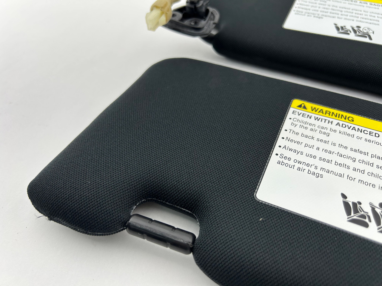 2017-2020 Infiniti Q60 OEM Sun Visors / Pair / Black / IQ605