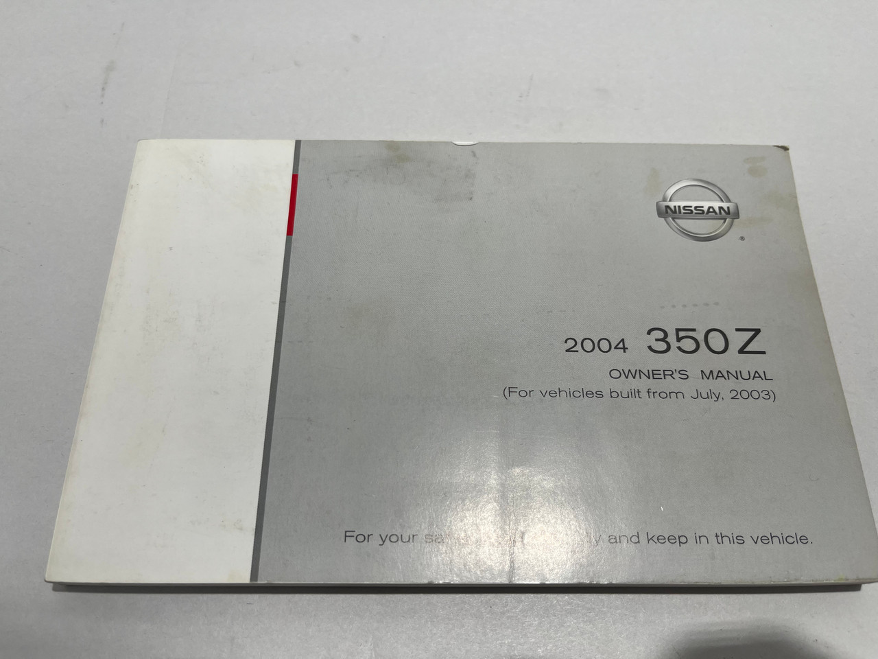 2004 Nissan 350z Touring Convertible Factory Owner's Manual w