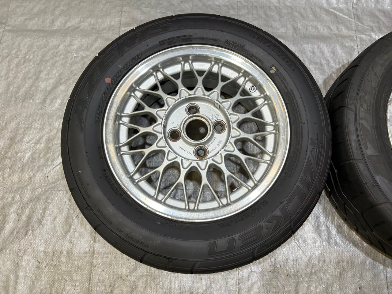 BBSタイプ14インチ シルバーホイール 1992-1993 Mazda Miata LE 14